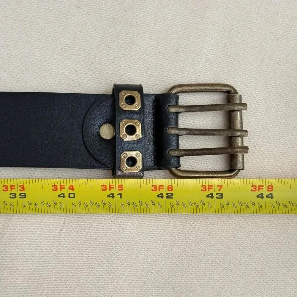 y2k 2000s studded black and bronze grunge emo belt